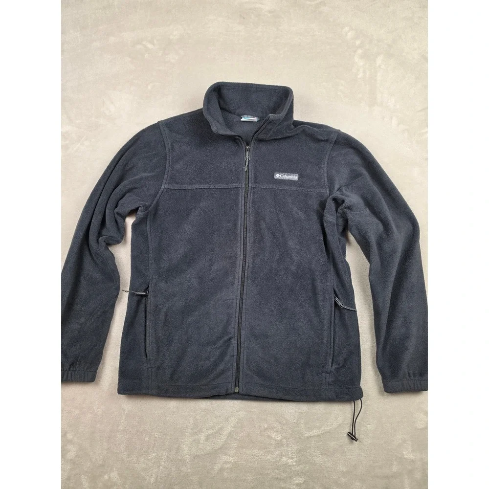 Columbia Fleece Jacket Mens L Gray Steens Mountain Full Zip Outdoor WM3220